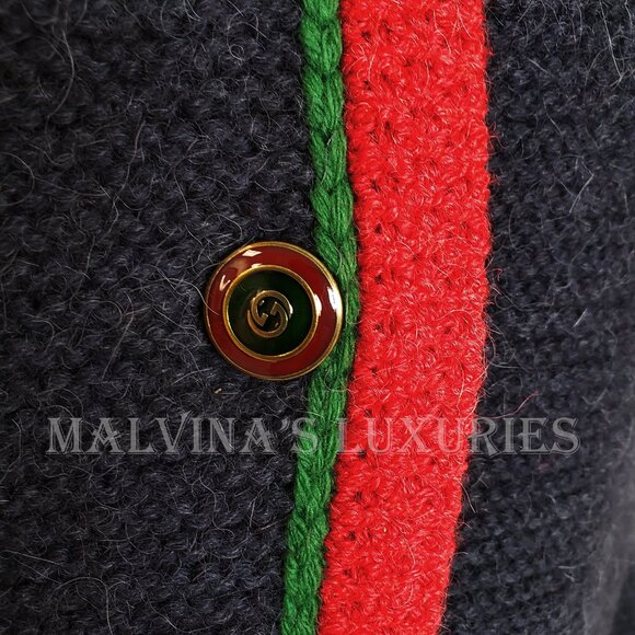 GUCCI CARDIGAN LONG SWEATER NY YANKEES LOGO PATCH WOOL ALPACA sz S SMALL - Picture 11 of 16